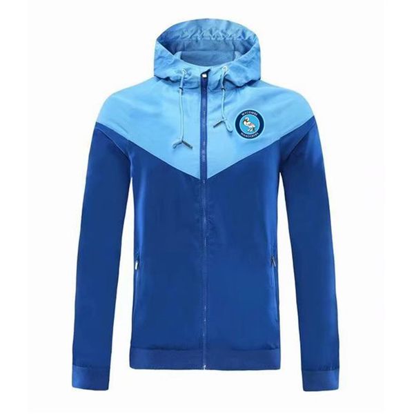 

2020-21 wycombe wanderers hooded windbreaker jacket winter windproof zipper quick dry hoodies sportswear soccer jacket running ja2542, Black;red