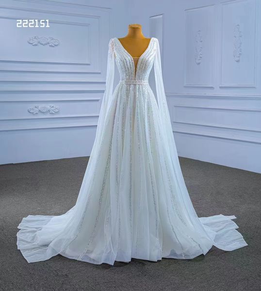 

a-line wedding dresses princess white sequins bridal gowns sm222151