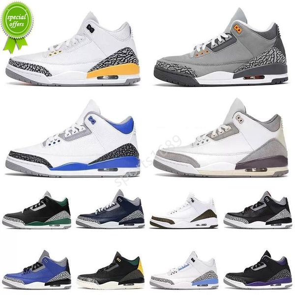 

2022 mens basketball shoes jumpman 3s pine green racer blue cool grey georgetown medium royal cement throw line red 3 men trainers