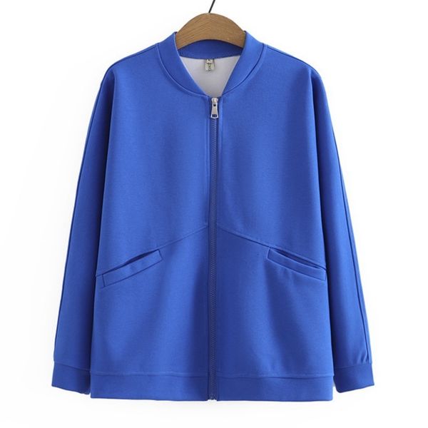 

women s plus size outerwear coat s jacket clothing loose full sleeve cotton baseball uniform casual solid color zipper autumn 220922, Black