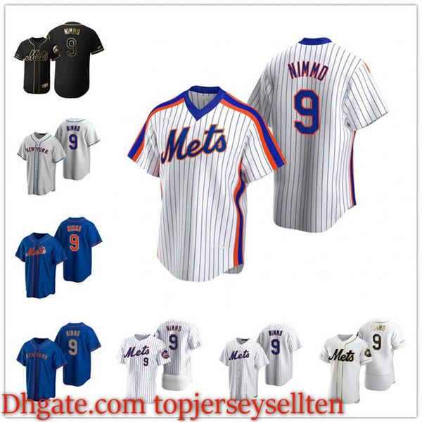 

mets men women youth 9 brandon nimmo 2020 authentic baseball jersey308s, Black