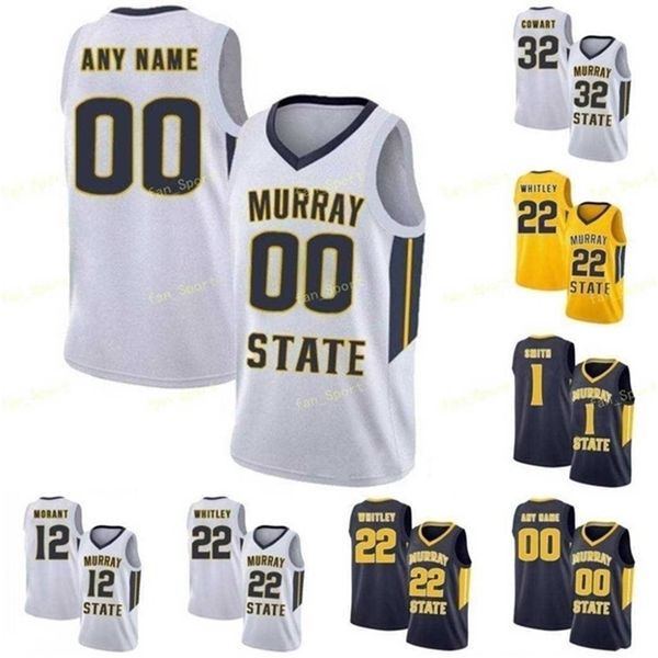

sj ncaa college murray state racers basketball jersey 25 thomas 32 darnell cowart 4 noah kamba 45 jason holliday 4 brion sanchious custom, Black