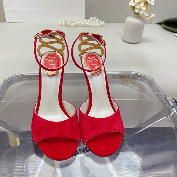 

embellished caovilla margot rene suede sandals snake strass stiletto heel evening shoes for women heeled luxury designers ankle wraparound q, Black