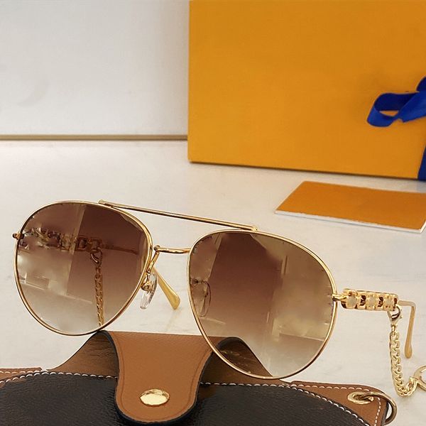 

Gold-color hardware frame Sunglasses Flowers Hinged on temples Women Men Summer Z1539 with chain Style Retro Shield Lens Plate Cat Eye Full Frame Fashion Eyeglasses