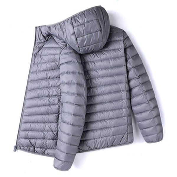

men's down parkas fall winter ultra light 90% white duck remove hooded man coat jaqueta masculino chaqueta hombre puffer thin men jacke, Black