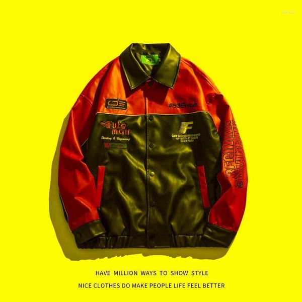

men's jackets men's arrival spring motorcycle f1 pu leather men baseball bomber jacket women varsity coat stadium award street, Black;brown