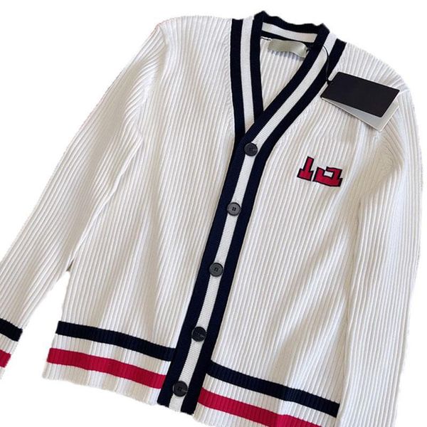 

88 xl 2022 runway women sweater v neck flora print cardigan white long sleeve women's sweaters meiyi, White;black