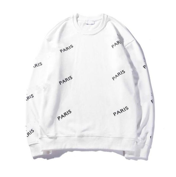

casual mens hoodies black white red fashion hoodie o-neck paris printed pure cotton long sleeve jumper hoody men s sweatshirts womens clothe