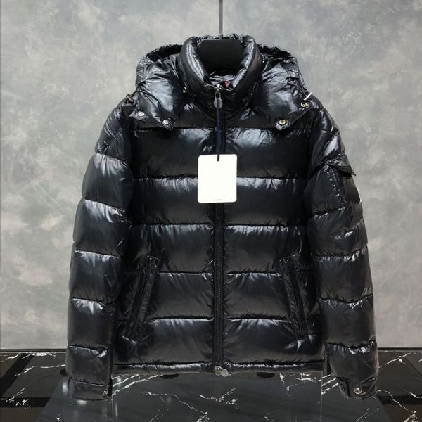 

winter men's black cotton padded coat casual hooded thicken warm down coats