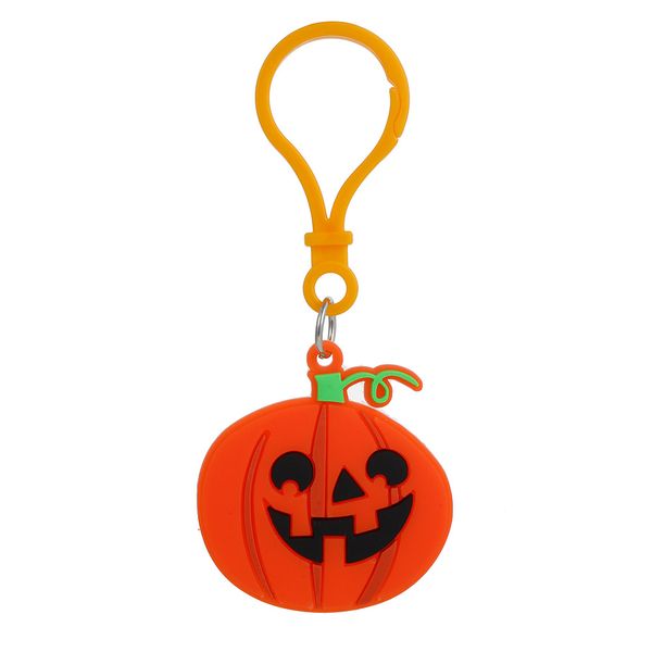 

halloween keychain cute cartoon pumpkin ghost witch pvc silicone key ring fashion jewelry car pendant accessories small gift wholesale a01, Silver