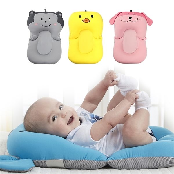 

bathing tubs seats baby bath floating pad children portable air cushion animal cartoon nonslip bathtub mat borns safety shower seat cushion