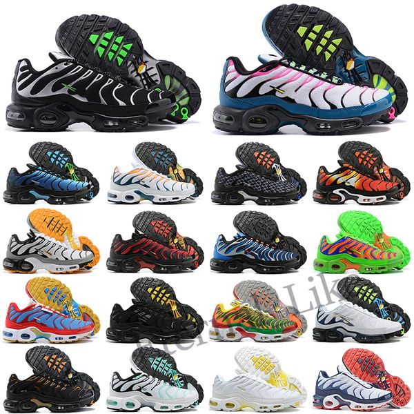 

mens tn shoes og triple black white be true plus ultra seafoam grey frost pink teal volt blue crinkled metal tns requin designer trainer sne