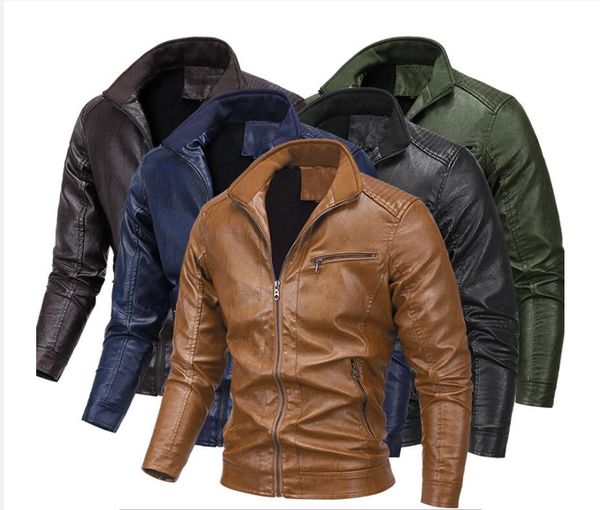 

men jackets winter male pu leather jacket coats men's business casual solid color motorcycle male coat mml13lh01, Black;brown