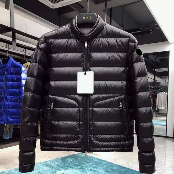 

designer maya french mens down jackets winter womens lightweight stand collar d pocket warm parkas jacket luxury embroidered badge logo stre, Black