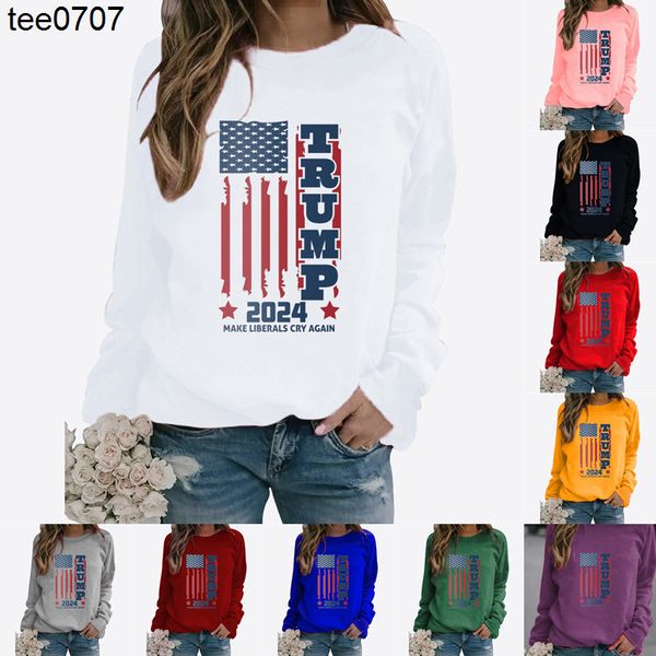 

sweater let's go designer hoodi brandon election letter print long sleeve round neck sweatshirt women, Black