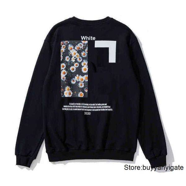 

mens classic loose offs sweatshirts fashion brand hoodie designers luxury pullover back oil paint arrow x men women hoodies so8c, Black