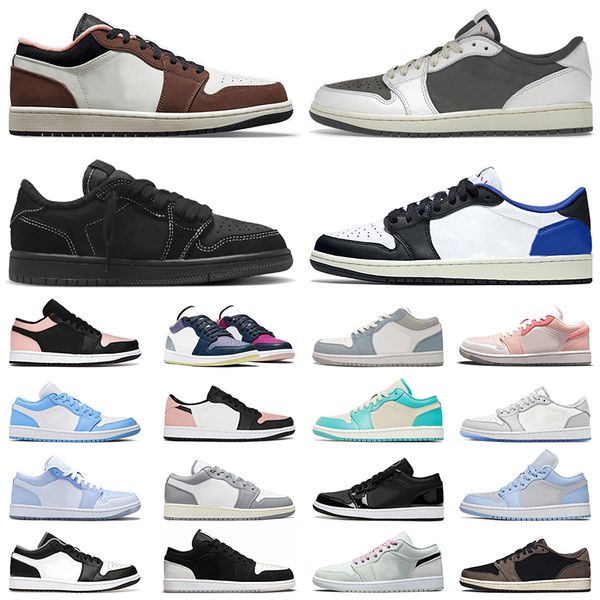 

jumpman 1 low basketball shoes men women ts reverse mocha 1s designer black phantom coral fragment unc swooshers pink sports sneakers traine