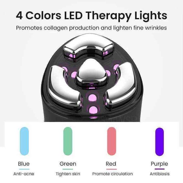 

rf beauty devices face wrinkle removal skin tightening lifting ems micro current pulse led pn therapy facial eye massager 220520