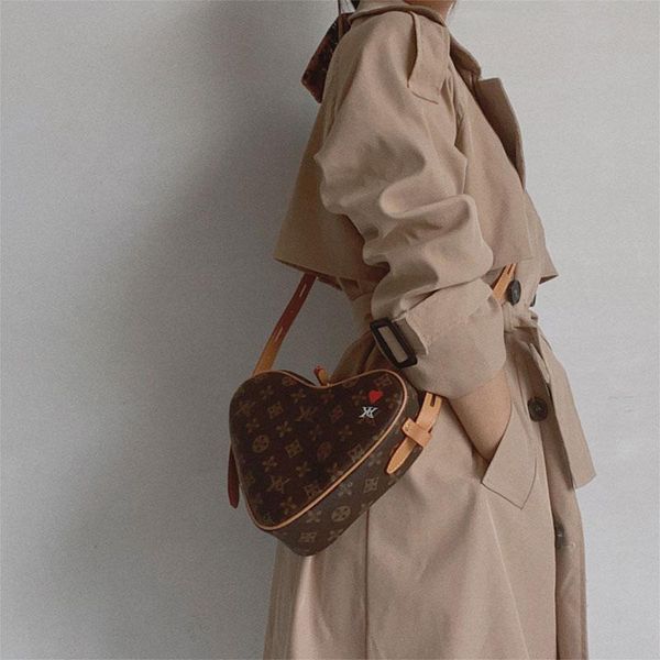 

brown flower genuine leather handbags love bag m45419 womans shoulder bags purse designer fashion flower handbag wallets frame