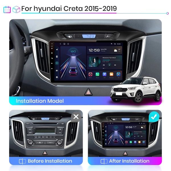 

android multimedia car video gps navigation player for hyundai ix25 with wifi and bluetooth carplay radio 2011-2019