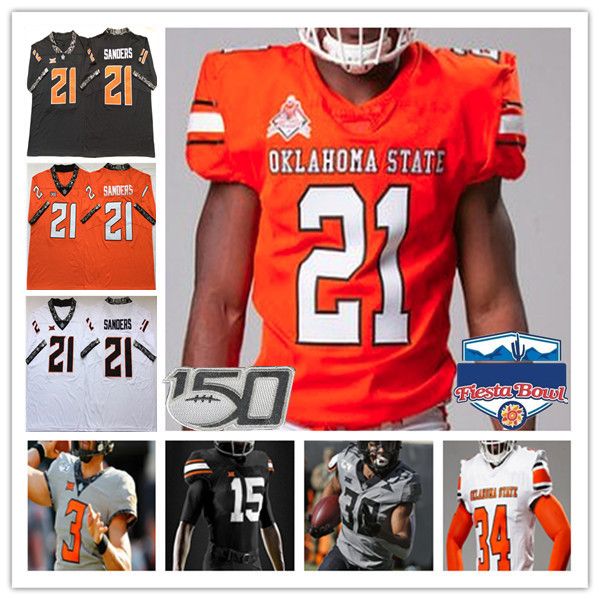 

oklahoma state osu college football jersey spencer sanders gunnar gundy dominic richardson ollie gordon braydon johnson brennan presley john, Black