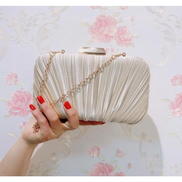 

wrinkle chain clutch envelope evening bag women 's handbag 2022 elegant hand bags
