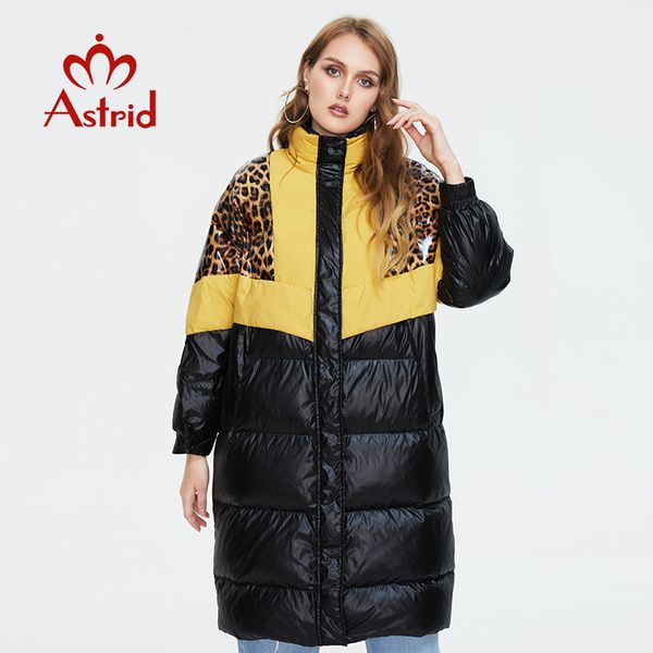 

women s plus size outerwear coats astrid winter jacket female parkas long quilted coat women warm fashion clothing leopard print outerwear 2, Black