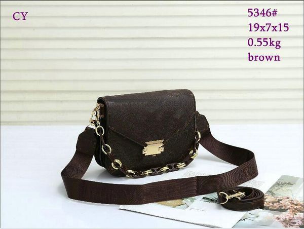 

2021 Designers Bags Shoulder Bag Women Handbags Crossbody Wallet Womens Purses Card Holder Messenger Purse Handbag 5346# 19x7x15cm, Brown