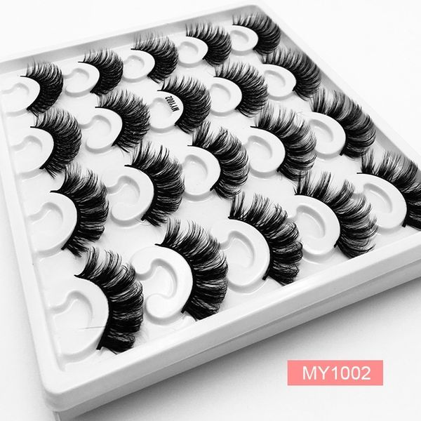 

thick mink false eyelashes naturally soft and delicate curly crisscross handmade reusable multilayer 3d fake lashes full strip eyelash exten
