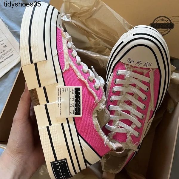 

xvessel wu jianhao's same pink low raised thick soled canvas shoes vulcanized for men and women beggars b6rd, Black