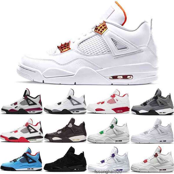 

new fashion original 4s basketball shoes 4 men black cat university red neon court purple bred alternate motorsport orange metallic