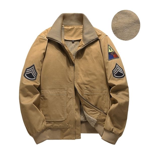 

men s jackets fury tank thick fleece military ww2 bomber windbreakers outdoor coats male chaqueta hombre 6xl 220921, Black;brown