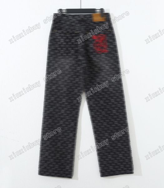 

xinxinbuy men designer pant letter jacquard fabric pocket embroidery streetwear women green black s-2xl, Black;brown