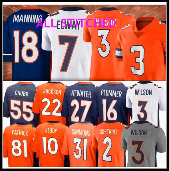 

russell wilson jersey custom men''denver''broncos''josh jerry jeudy justin simmons john elway patrick surtain