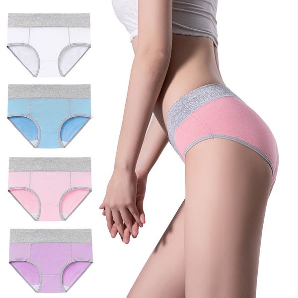 

15 colors plus size 5xl panties for women solid color high waist underwear briefs female cotton underpants shorts ladies, Black;pink