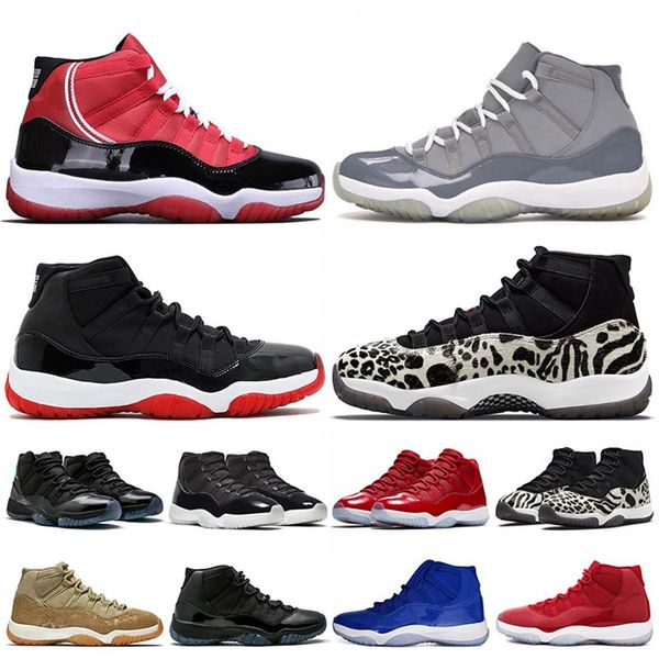 

sports designer boots mens womens authentic 11 11s jumpman newes animal instinct cool grey vintage cap and gown high white bred booties246a, Black