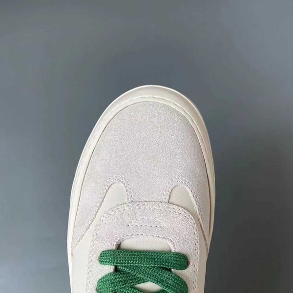 

and winter autumn 22 new style the row small white shoes flat bottom round head lace color contrast board women's fashion sports w95f, Black