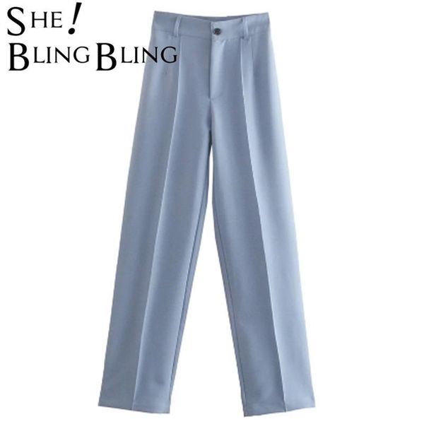 

women's pants capris sheblingbling women pant traf casual high waist chic office ladies female elegant black straight suit pants trouse, Black;white
