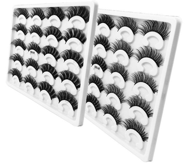 

multilayer thick curly false eyelashes extensions soft & vivid reusable handmade mink fake lashes messy crisscross full strip lash with reta