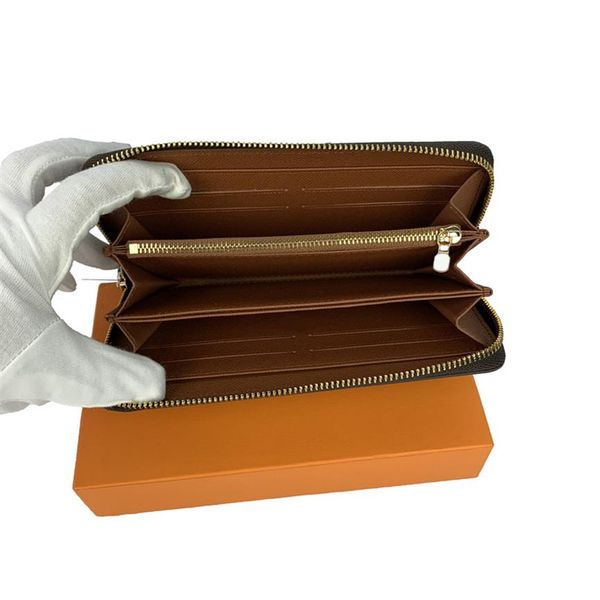 

whole fashion wallet single zipper designer men women leather wallets lady ladies long purse with orange box card259x, Red;black