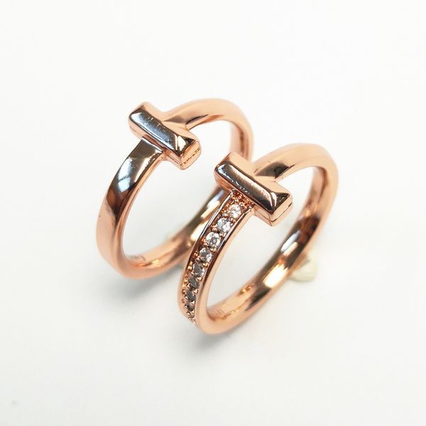 

wedding rings lady s925 sterling silver rose gold alphabet cross inlaid zircon women s 220921, Slivery;golden