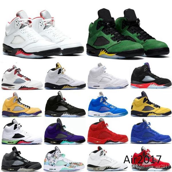 

jumpman 5 basketball shoes sandals mens designer 5s 6 gators sports sneakers shattered pr, Black