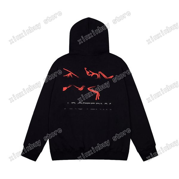 

xinxinbuy men designer hoodie sweatshirts bird palm tree print cotton casual women red black white xs