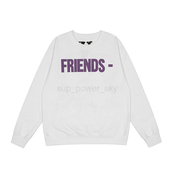 

mens hoodies 22ss new designer vloness sweatshirts fashion brand autumn casual terry bottomed white letter cotton round neck sweater, Black