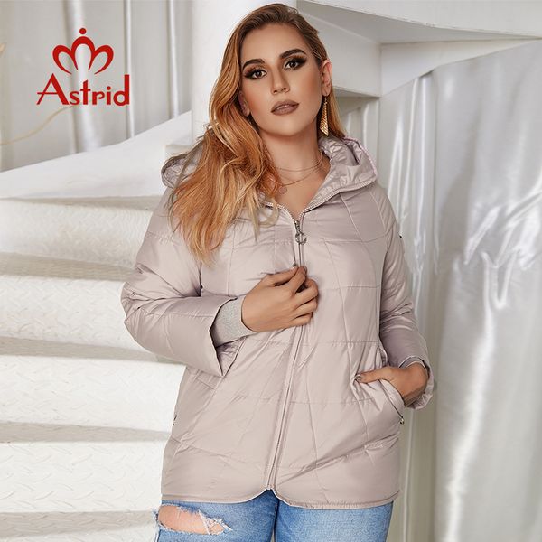 

women s plus size outerwear coats astrid autumn winter coat women windproof warm parka plaid fashion jacket hood size female clothing 9385 2, Black