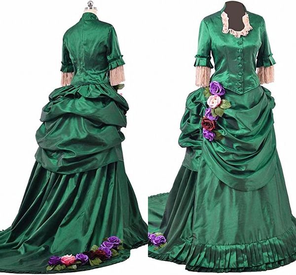 

custom made rosa vintage costume prom dresses renaissance victorian lolita dress civil war southern belle ball halloween evening dress, Black