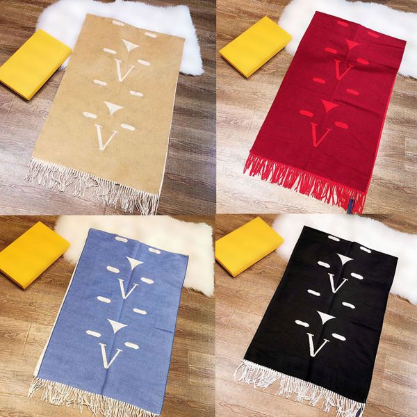 

tassels scarf designer scarves for winter men women warm shawl with letter black khaki neck scarf, Blue;gray