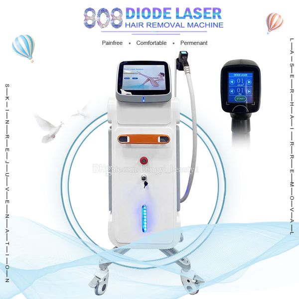 

808nm diode laser hair removal machine with professional control screen 3500w spa salon equipment permanent removal painless, Black