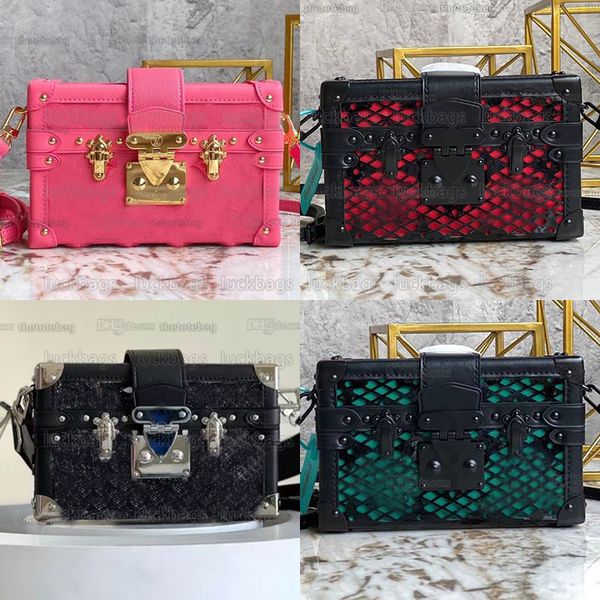 

classic petite malle bag mini trunk women man shoulder bags east west s-lock magnetic closure cross-body fashion luxury designer handbag bag