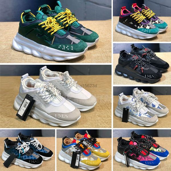 

new designer casual shoes chain reaction wild jewels chain link trainer sneakers eur 36-45, Black